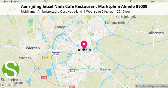 Aanrijding letsel Nielz Cafe Restaurant Marktplein Almelo 89009