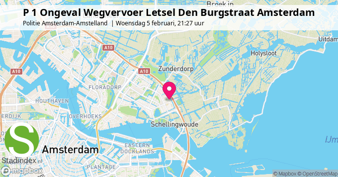 P 1 Ongeval Wegvervoer Letsel Den Burgstraat Amsterdam