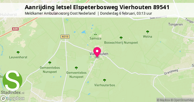 Aanrijding letsel Elspeterbosweg Vierhouten 89541