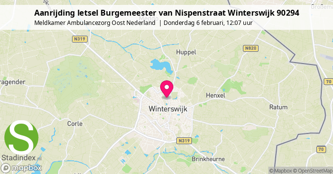 Aanrijding letsel Burgemeester van Nispenstraat Winterswijk 90294