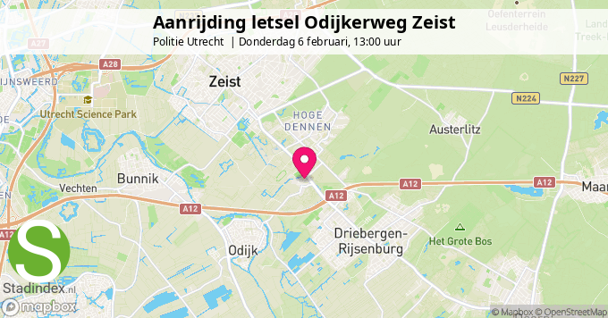 Aanrijding letsel Odijkerweg Zeist