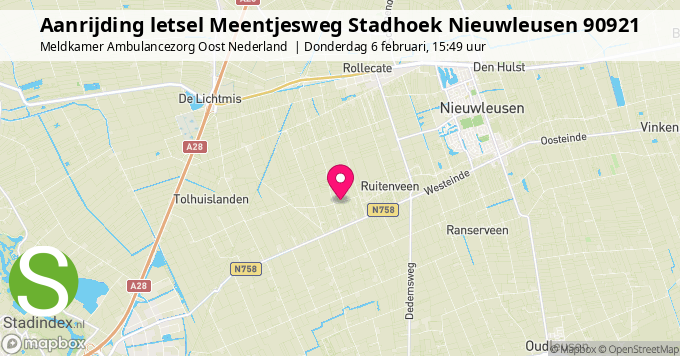 Aanrijding letsel Meentjesweg Stadhoek Nieuwleusen 90921