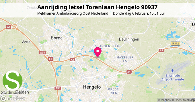 Aanrijding letsel Torenlaan Hengelo 90937