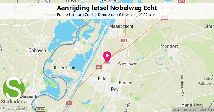 Aanrijding letsel Nobelweg Echt