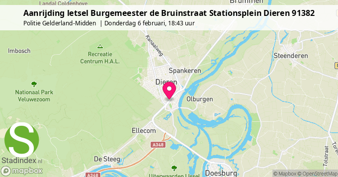 Aanrijding letsel Burgemeester de Bruinstraat Stationsplein Dieren 91382