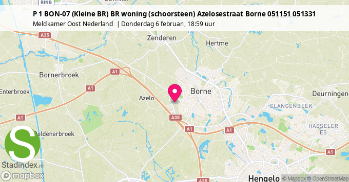 P 1 BON-07 (Kleine BR) BR woning (schoorsteen) Azelosestraat Borne 051151 051331