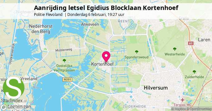 Aanrijding letsel Egidius Blocklaan Kortenhoef