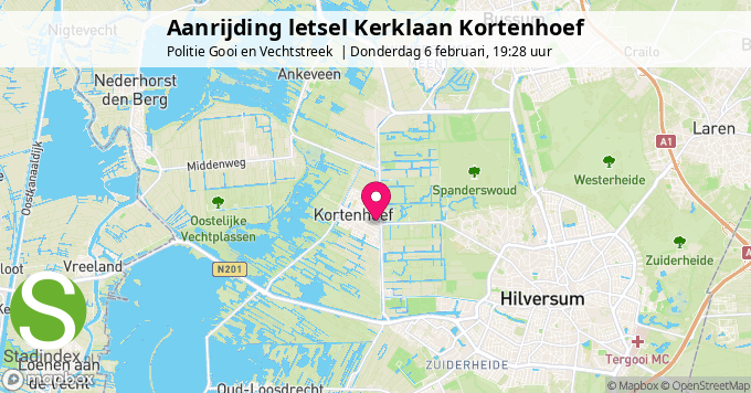 Aanrijding letsel Kerklaan Kortenhoef