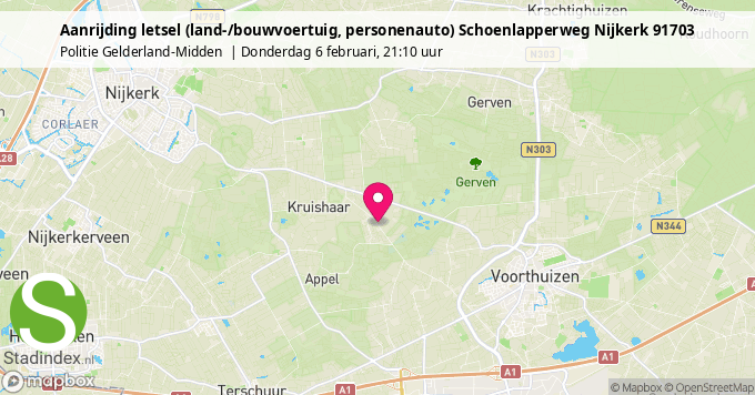 Aanrijding letsel (land-/bouwvoertuig, personenauto) Schoenlapperweg Nijkerk 91703