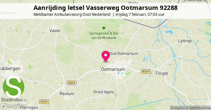 Aanrijding letsel Vasserweg Ootmarsum 92288