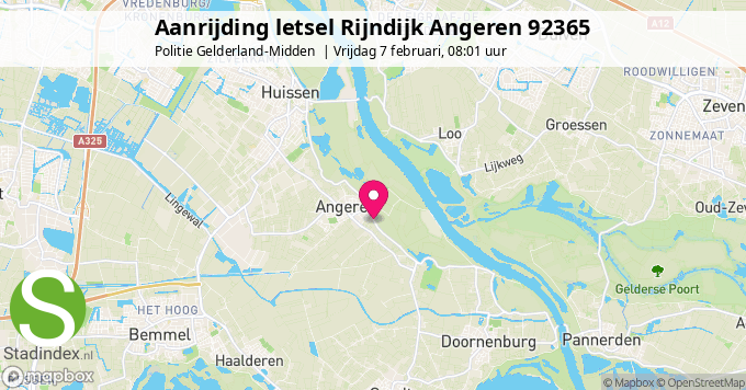 Aanrijding letsel Rijndijk Angeren 92365