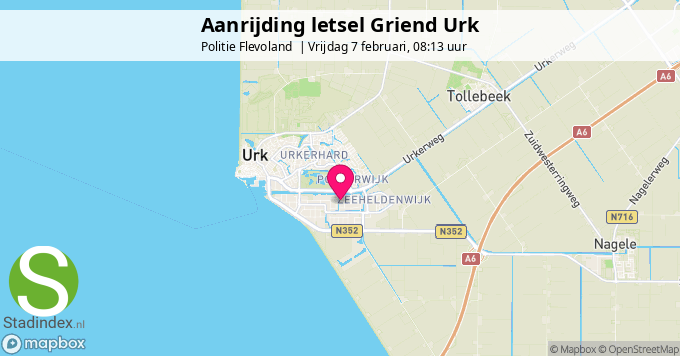 Aanrijding letsel Griend Urk