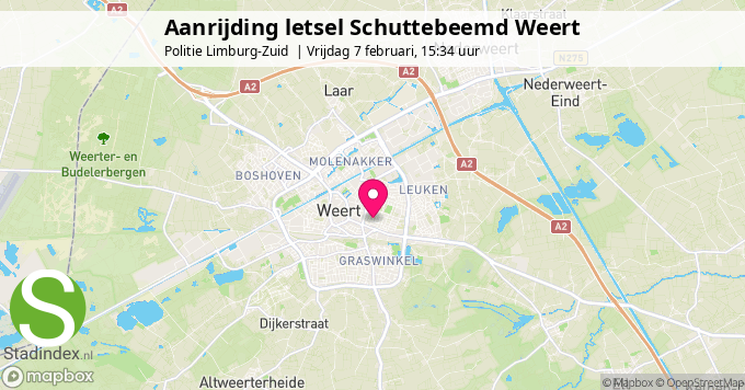 Aanrijding letsel Schuttebeemd Weert