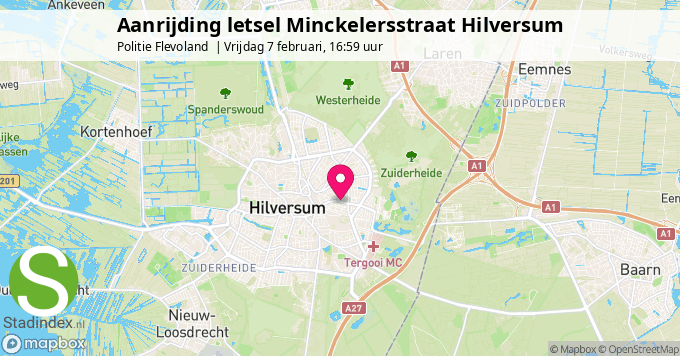 Aanrijding letsel Minckelersstraat Hilversum