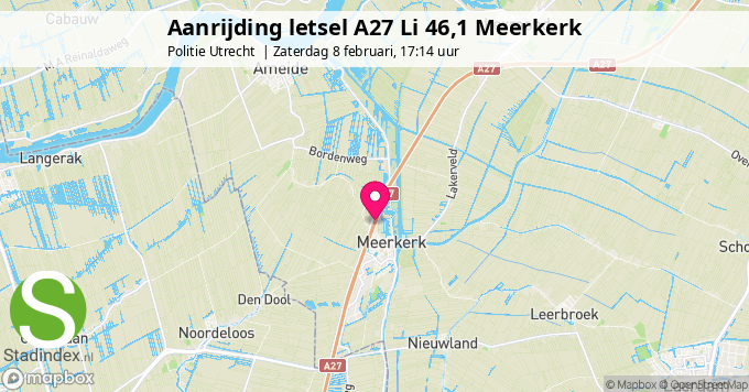 Aanrijding letsel A27 Li 46,1 Meerkerk