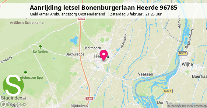 Aanrijding letsel Bonenburgerlaan Heerde 96785