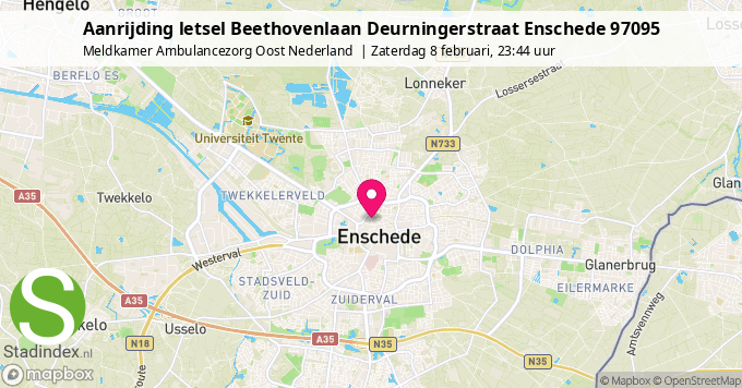 Aanrijding letsel Beethovenlaan Deurningerstraat Enschede 97095