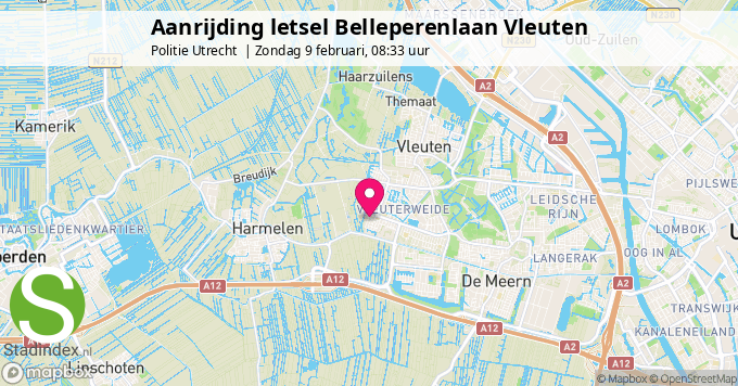 Aanrijding letsel Belleperenlaan Vleuten