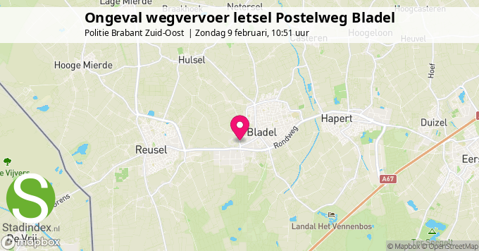 Ongeval wegvervoer letsel Postelweg Bladel