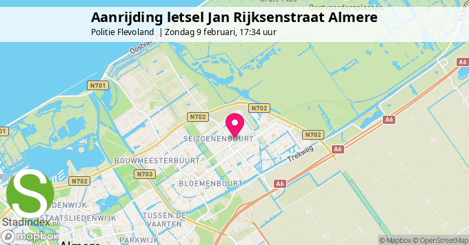 Aanrijding letsel Jan Rijksenstraat Almere