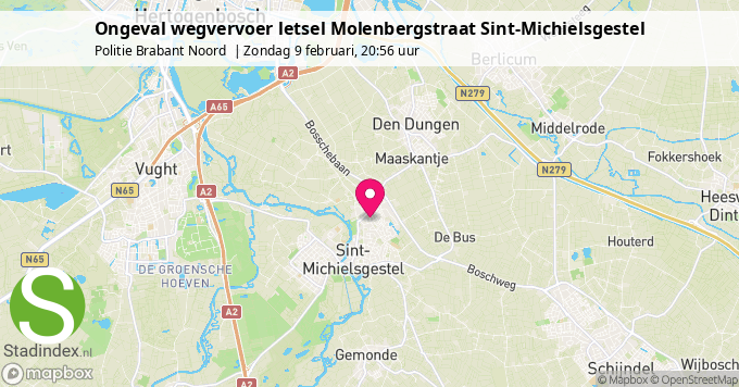 Ongeval wegvervoer letsel Molenbergstraat Sint-Michielsgestel