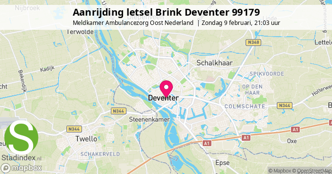 Aanrijding letsel Brink Deventer 99179