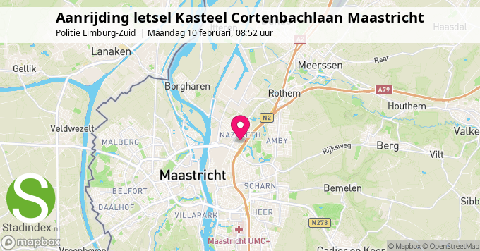 Aanrijding letsel Kasteel Cortenbachlaan Maastricht