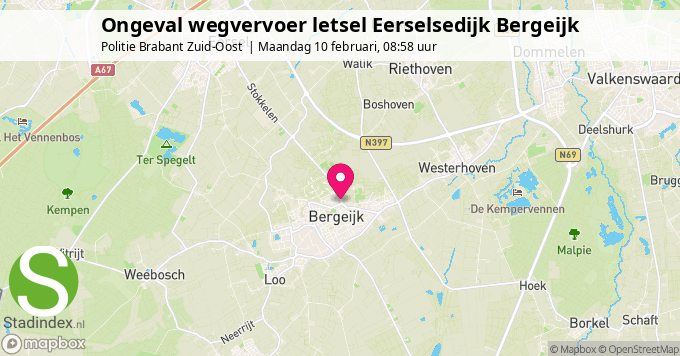 Ongeval wegvervoer letsel Eerselsedijk Bergeijk