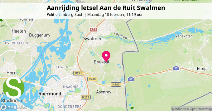 Aanrijding letsel Aan de Ruit Swalmen