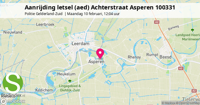 Aanrijding letsel (aed) Achterstraat Asperen 100331