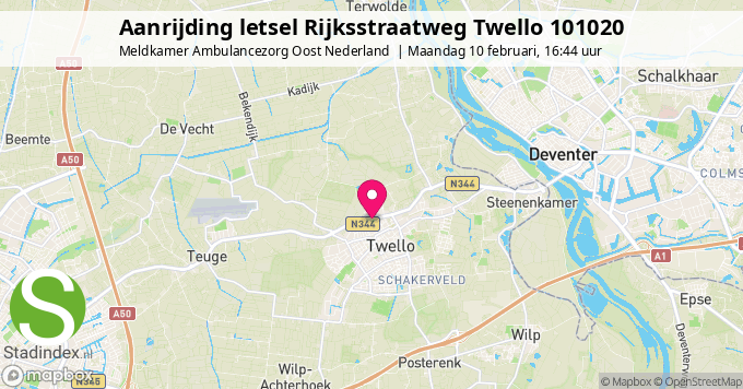 Aanrijding letsel Rijksstraatweg Twello 101020