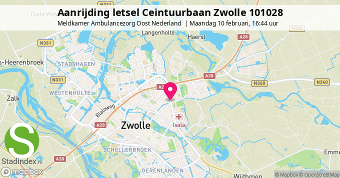 Aanrijding letsel Ceintuurbaan Zwolle 101028