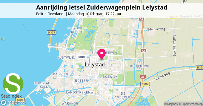 Aanrijding letsel Zuiderwagenplein Lelystad