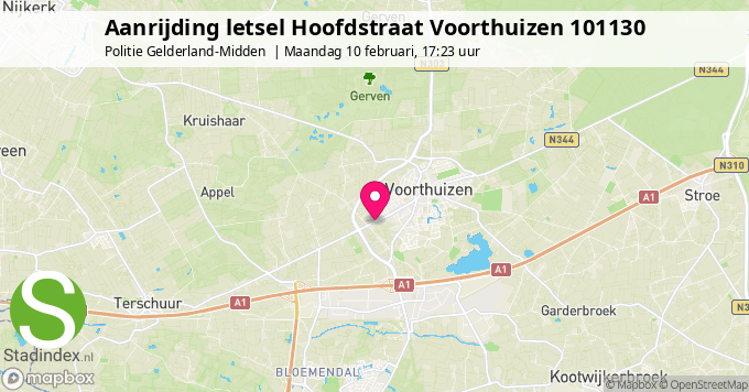 Aanrijding letsel Hoofdstraat Voorthuizen 101130