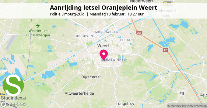 Aanrijding letsel Oranjeplein Weert