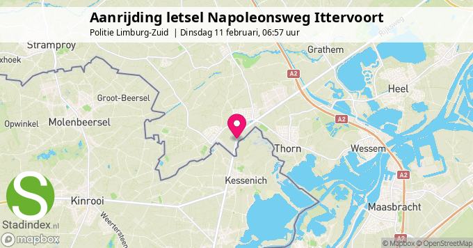 Aanrijding letsel Napoleonsweg Ittervoort