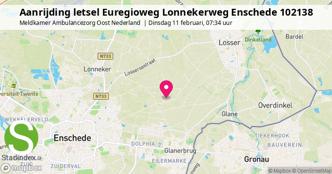 Aanrijding letsel Euregioweg Lonnekerweg Enschede 102138