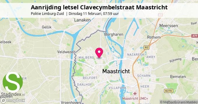 Aanrijding letsel Clavecymbelstraat Maastricht