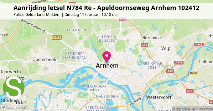 Aanrijding letsel N784 Re - Apeldoornseweg Arnhem 102412