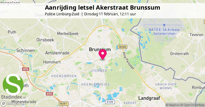 Aanrijding letsel Akerstraat Brunssum