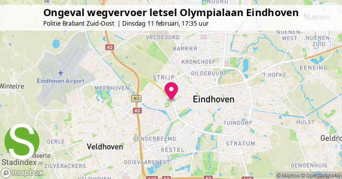 Ongeval wegvervoer letsel Olympialaan Eindhoven