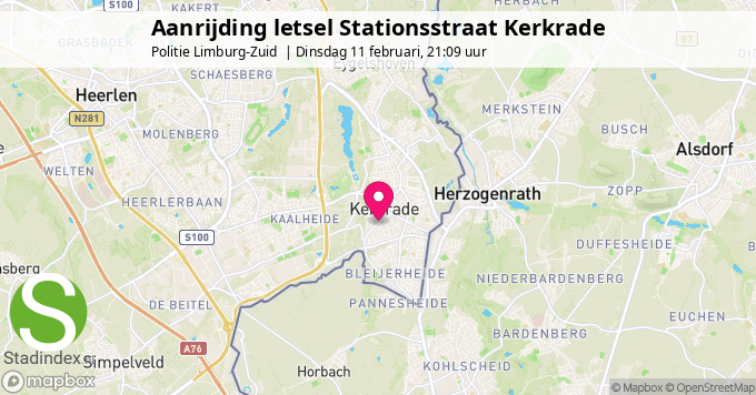 Aanrijding letsel Stationsstraat Kerkrade