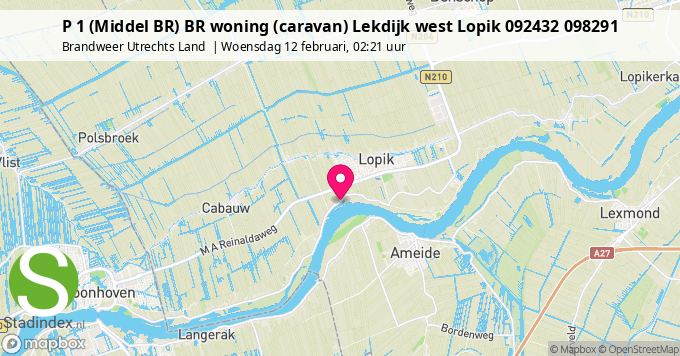 P 1 (Middel BR) BR woning (caravan) Lekdijk west Lopik 092432 098291