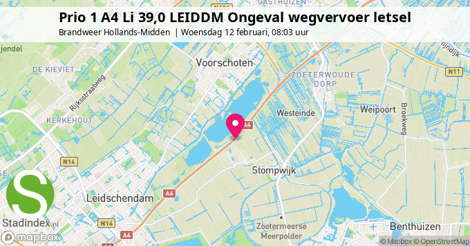 Prio 1 A4 Li 39,0 LEIDDM Ongeval wegvervoer letsel