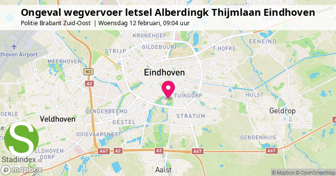 Ongeval wegvervoer letsel Alberdingk Thijmlaan Eindhoven