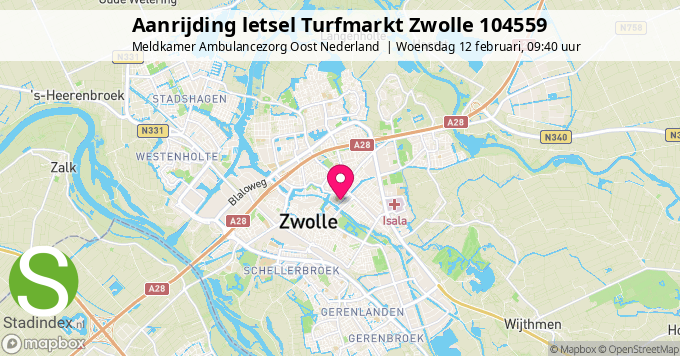 Aanrijding letsel Turfmarkt Zwolle 104559