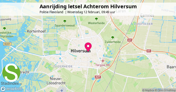 Aanrijding letsel Achterom Hilversum