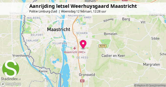 Aanrijding letsel Weerhuysgaard Maastricht