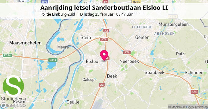 Aanrijding letsel Sanderboutlaan Elsloo LI