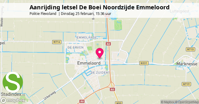 Aanrijding letsel De Boei Noordzijde Emmeloord